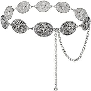 Western Concho Belt Silver